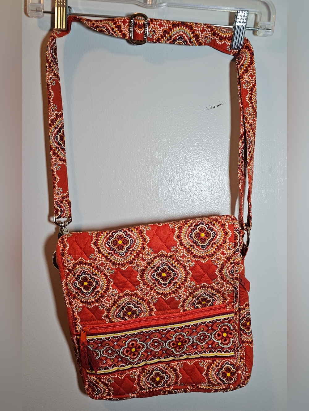 Vera Bradley Paprika Orange Hipster Quilted Crossbody Bag Purse
